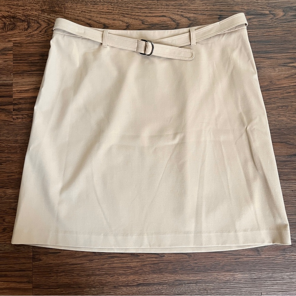 NWT The Limited Tan Belted Pencil Skirt • Petite Friendly Size 12